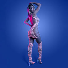 Fantasy Lingerie Glow Metamorphic Glow-in-the-Dark Bodystocking Dress O/S