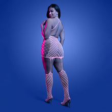 Fantasy Lingerie Glow Metamorphic Glow-in-the-Dark Bodystocking Dress Queen Size