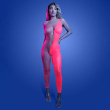 Fantasy Lingerie Glow Hyperdrive UV Reactive Rhinestone Bodystocking O/S