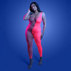 Fantasy Lingerie Glow Hyperdrive UV Reactive Rhinestone Bodystocking Queen Size