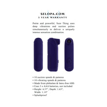 Selopa Sure Thing AAA Battery Vibrating Suction Silicone Purple