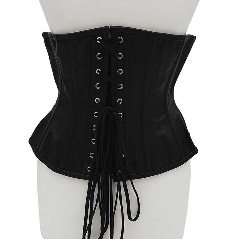 Rouge Leather Corset Black S/M