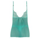 Magic Silk Caribbean Crush Flutter Babydoll & Thong Set Aqua Glow L/XL