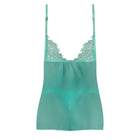 Magic Silk Caribbean Crush Flutter Babydoll & Thong Set Aqua Glow L/XL