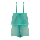 Magic Silk Caribbean Crush Flutter Cami & Short Set Aqua Glow L/XL