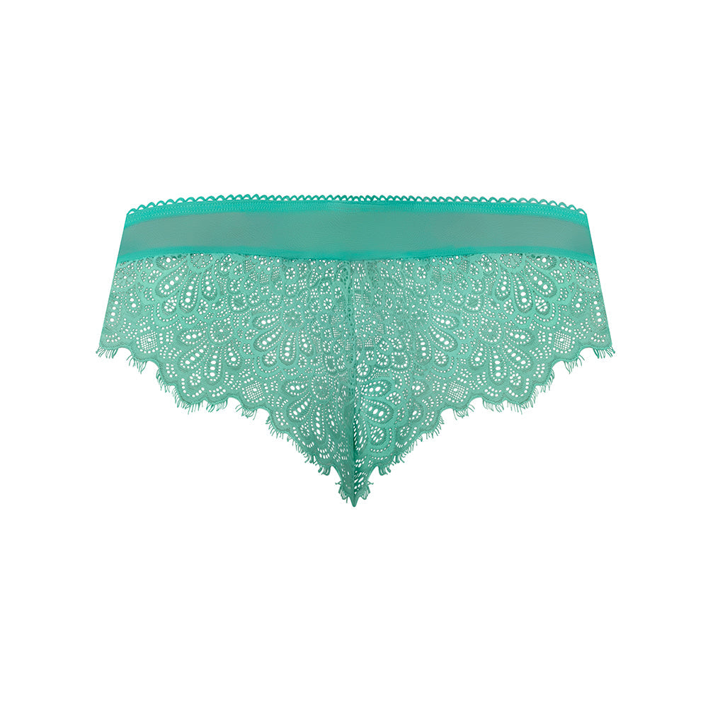 Magic Silk Caribbean Crush Low Rise Cheeky Panty Aqua Glow Queen Size
