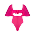 Magic Silk Pink Kink Flutter Sleeve Teddy Pink Glow S/M