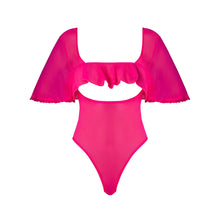 Magic Silk Pink Kink Flutter Sleeve Teddy Pink Glow S/M