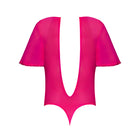 Magic Silk Pink Kink Flutter Sleeve Teddy Pink Glow S/M