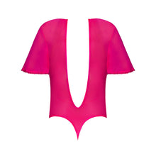 Magic Silk Pink Kink Flutter Sleeve Teddy Pink Glow S/M
