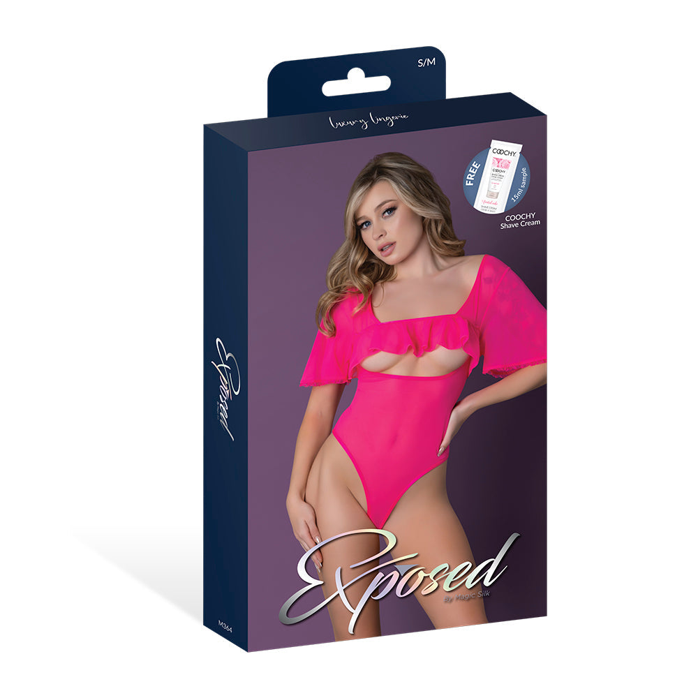 Magic Silk Pink Kink Flutter Sleeve Teddy Pink Glow L/XL