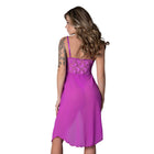 Magic Silk Butterfly Fantasies Gown & Thong Set Neon Purple S/M