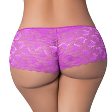Magic Silk Butterfly Fantasies Boy Short Neon Purple Queen Size