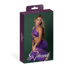 Magic Silk Glimmer Wrap Halter & Flair Pant Set Purple Disco S/M