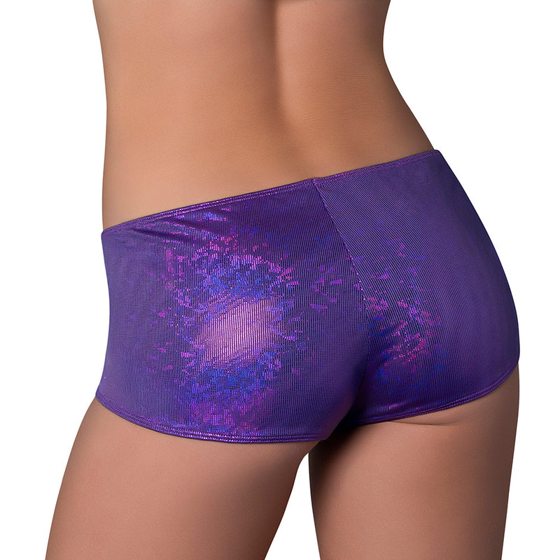 Magic Silk Glimmer Mini Boy Short Purple Disco L/XL