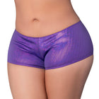 Magic Silk Glimmer Mini Boy Short Purple Disco Queen Size