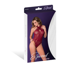 Magic Silk Seamless Crotchless Teddy Burgundy O/S
