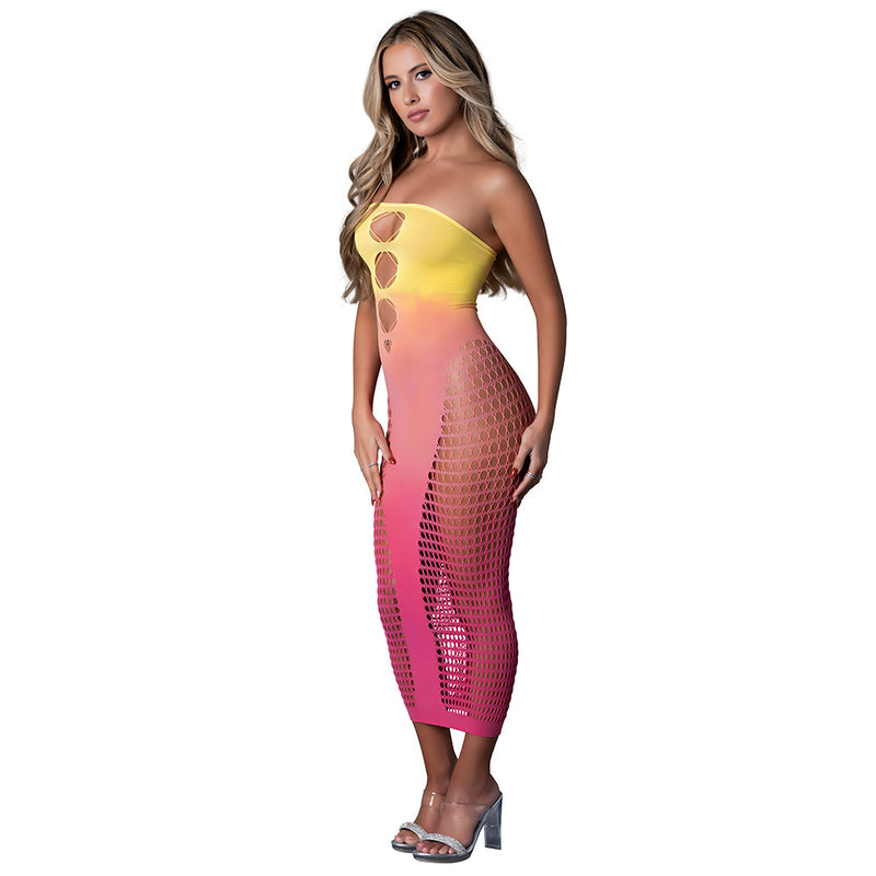Magic Silk Seamless Gown Ombre Sunset O/S