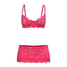 Magic Silk Get It Girl Bra, Skirt & Thong Set Diva Pink L/XL