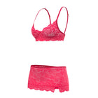 Magic Silk Get It Girl Bra, Skirt & Thong Set Diva Pink L/XL