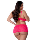 Magic Silk Get It Girl Bra, Skirt & Thong Set Diva Pink Queen Size