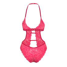 Magic Silk Get It Girl Halter Teddy with Snap Crotch Diva Pink L/XL