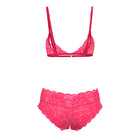 Magic Silk Get It Girl Peek-a-Boo Bralette & Split Crotch Boy Short Diva Pink S/M