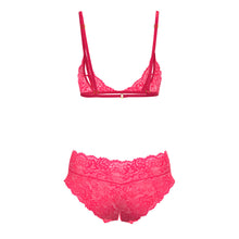 Magic Silk Get It Girl Peek-a-Boo Bralette & Split Crotch Boy Short Diva Pink S/M