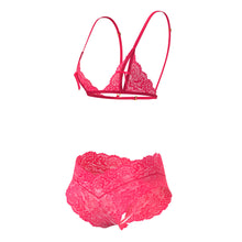 Magic Silk Get It Girl Peek-a-Boo Bralette & Split Crotch Boy Short Diva Pink L/XL