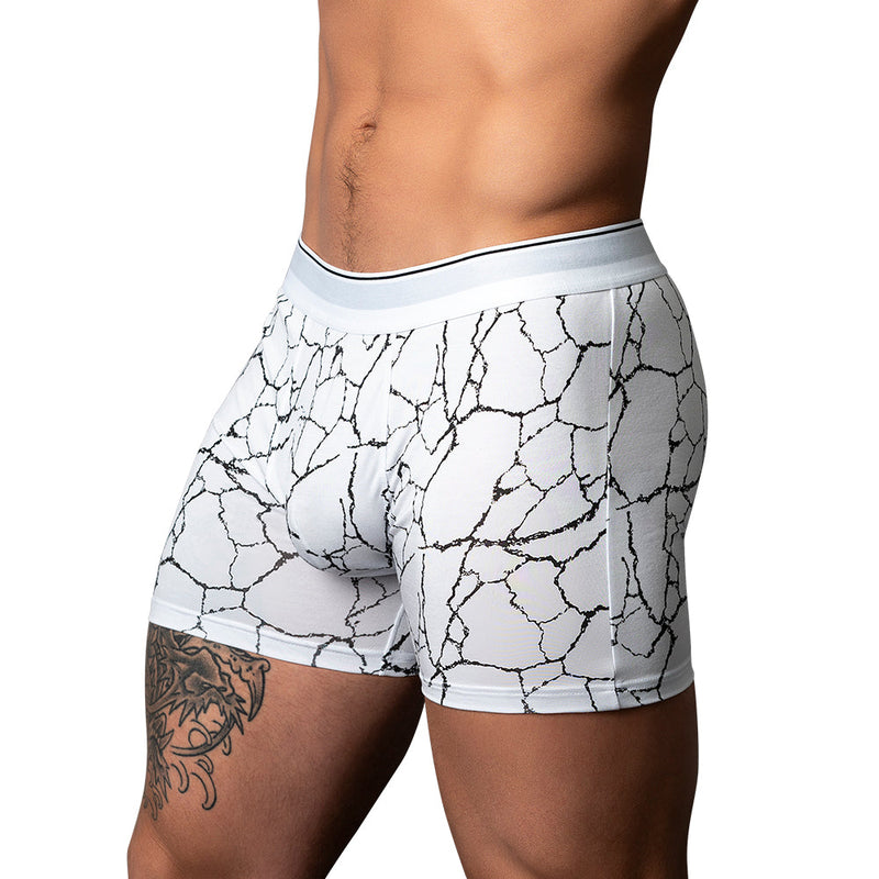 Male Power Soo Cumfy Boxer Brief Black/White M