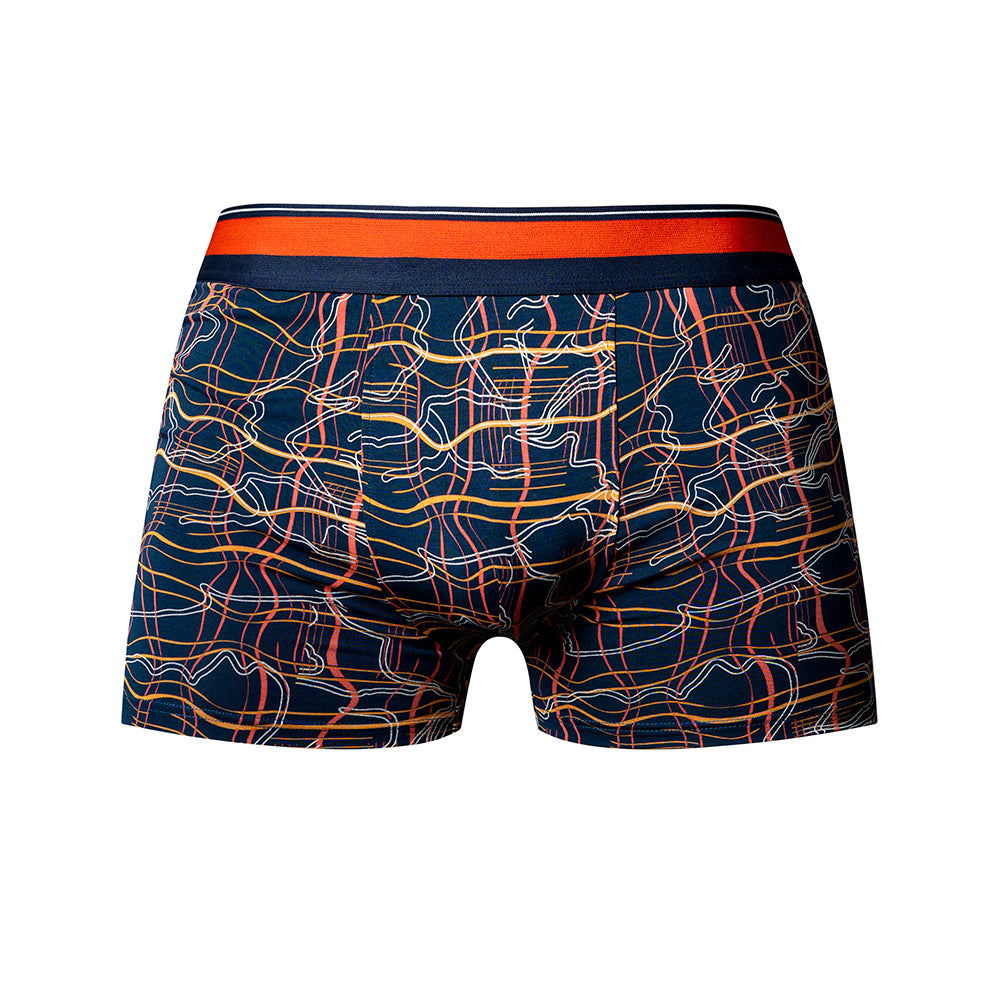 Male Power Soo Cumfy Boxer Brief Navy/Orange XL