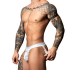 Male Power Soo Cumfy Jock Black/White L/XL