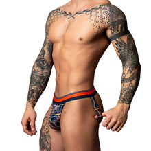 Male Power Soo Cumfy Jock Navy/Orange L/XL