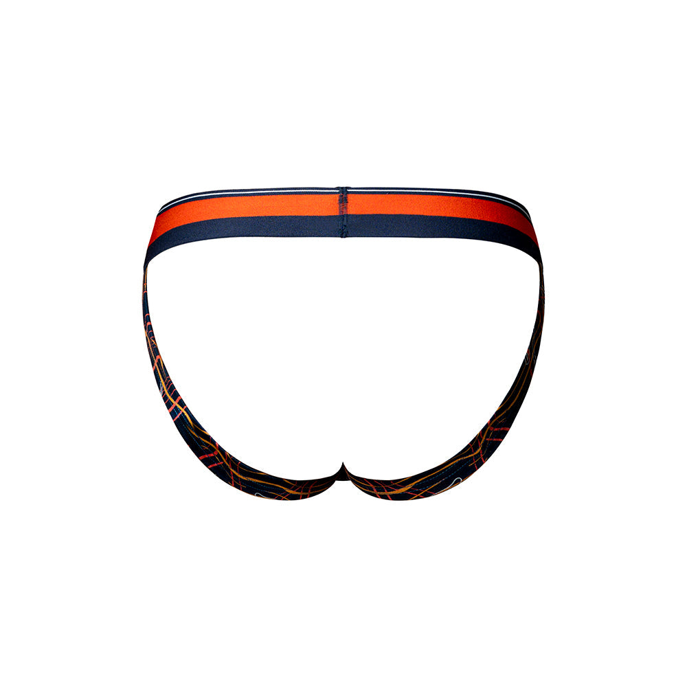 Male Power Soo Cumfy Jock Navy/Orange L/XL