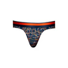 Male Power Soo Cumfy Thong Navy/Orange S/M
