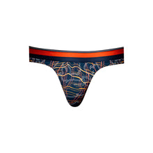 Male Power Soo Cumfy Thong Navy/Orange S/M