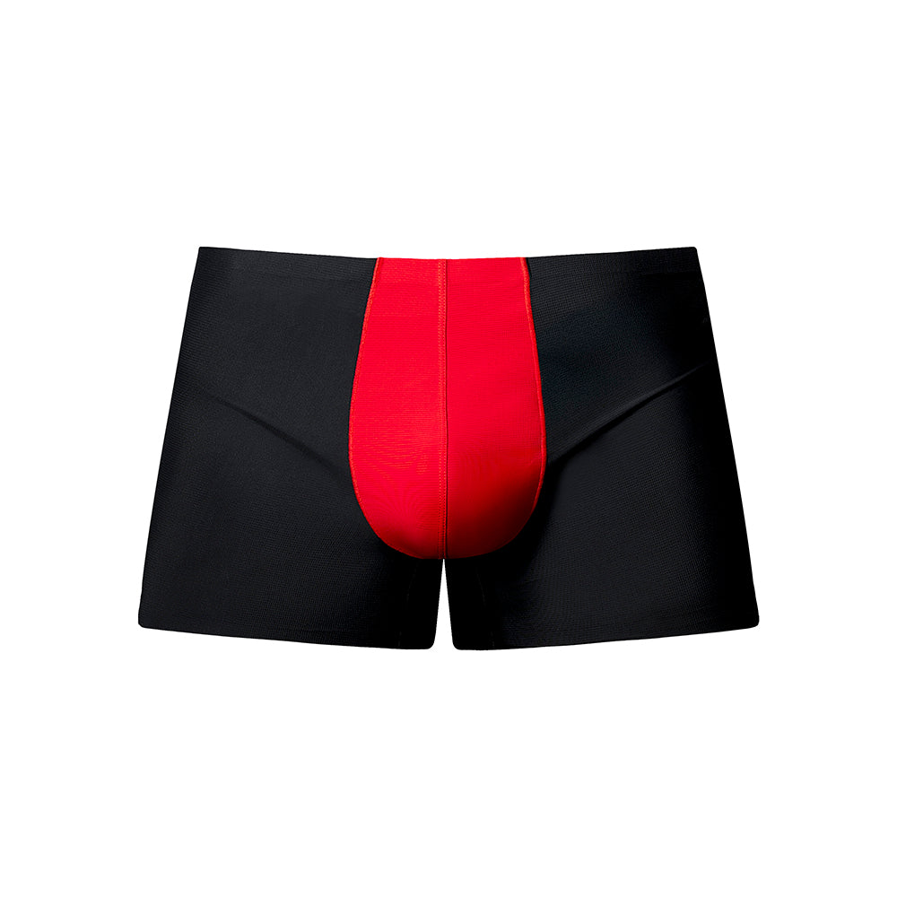 Male Power Hot Mesh Pouch Short Black/Red S