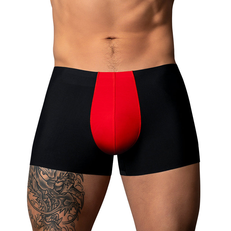 Male Power Hot Mesh Pouch Short Black/Red L