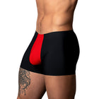 Male Power Hot Mesh Pouch Short Black/Red L
