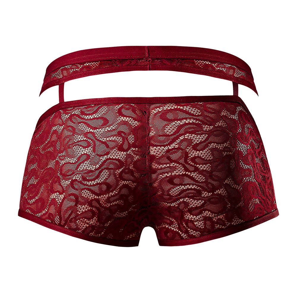 Male Power Lucifer Cutout Short Burgundy L