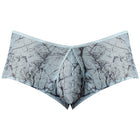 Male Power Marble Mesh Micro Mini Short Silver Blue M