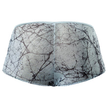 Male Power Marble Mesh Micro Mini Short Silver Blue M