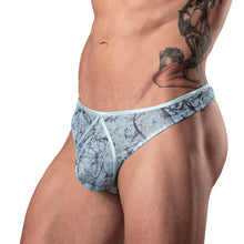 Male Power Marble Mesh Mini Moonshine Silver Blue S/M