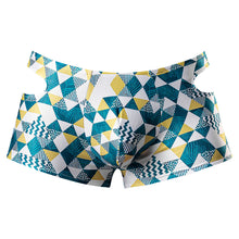 Male Power Cut It Out! Cutout Mini Short Blue/White XL