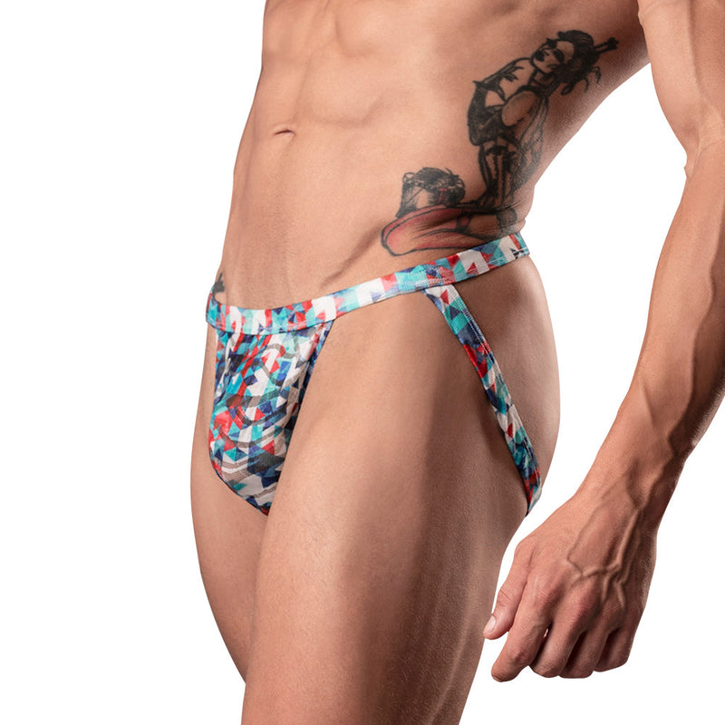 Male Power Your Lace Or Mine Jock Geometric L/XL