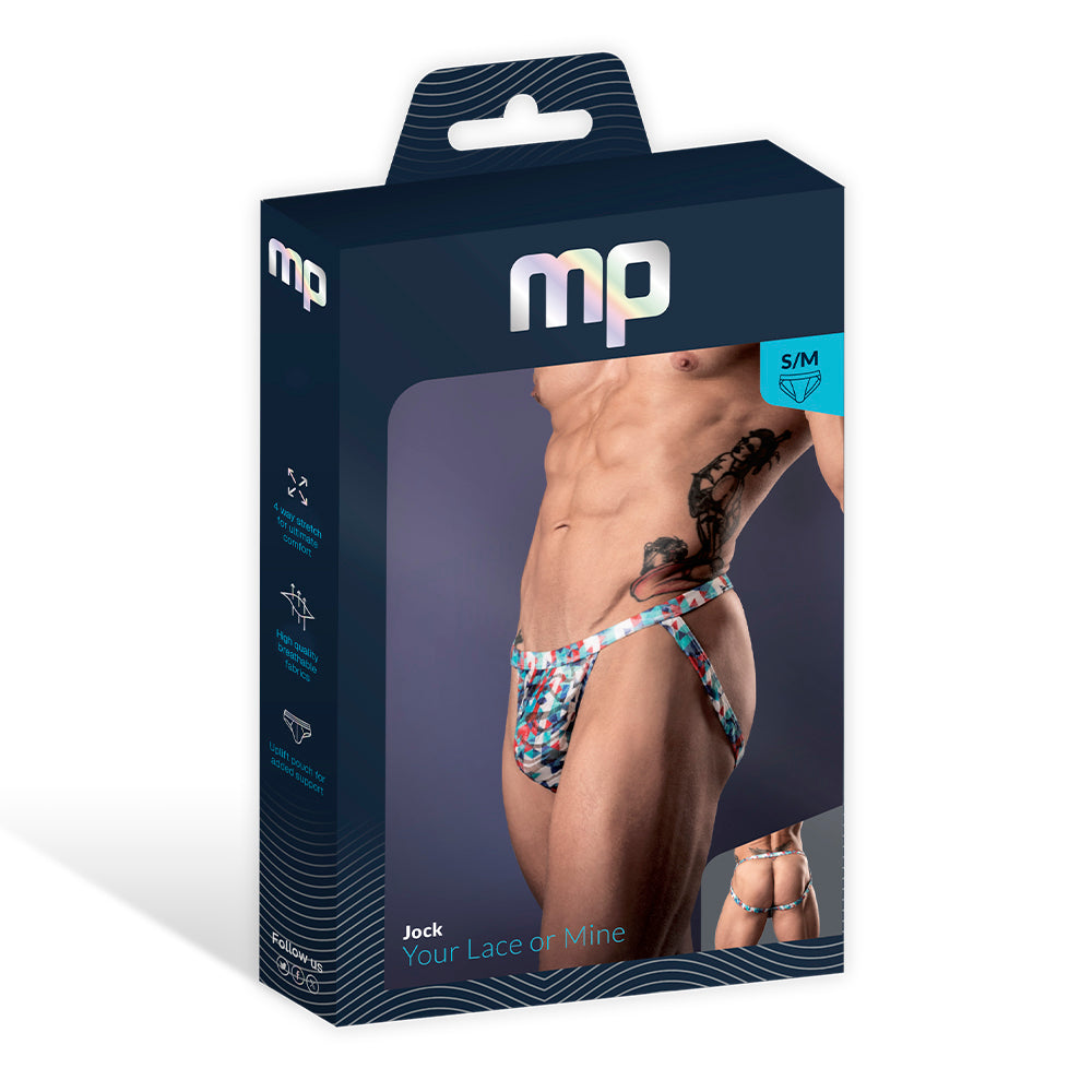 Male Power Your Lace Or Mine Jock Geometric L/XL