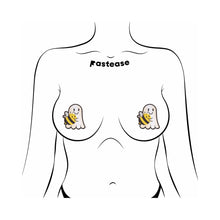 Pastease Boo-Bee Pasties: Kawaii Ghost with Bee Friend Nipple Covers