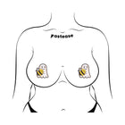 Pastease Boo-Bee Pasties: Kawaii Ghost with Bee Friend Nipple Covers