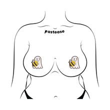 Pastease Boo-Bee Pasties: Kawaii Ghost with Bee Friend Nipple Covers