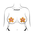 Pastease Groovy Flower Pasties in Pink Lemonade